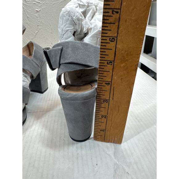 Vionic Perk Blaire Suede Charcoal Gray Gladiator Heel Comfort Shoe Size 9 - Picture 4 of 6